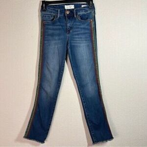Jessica Simpson Womens Arrow Straight Jeans Light Wash Cotton Denim Size 24‎